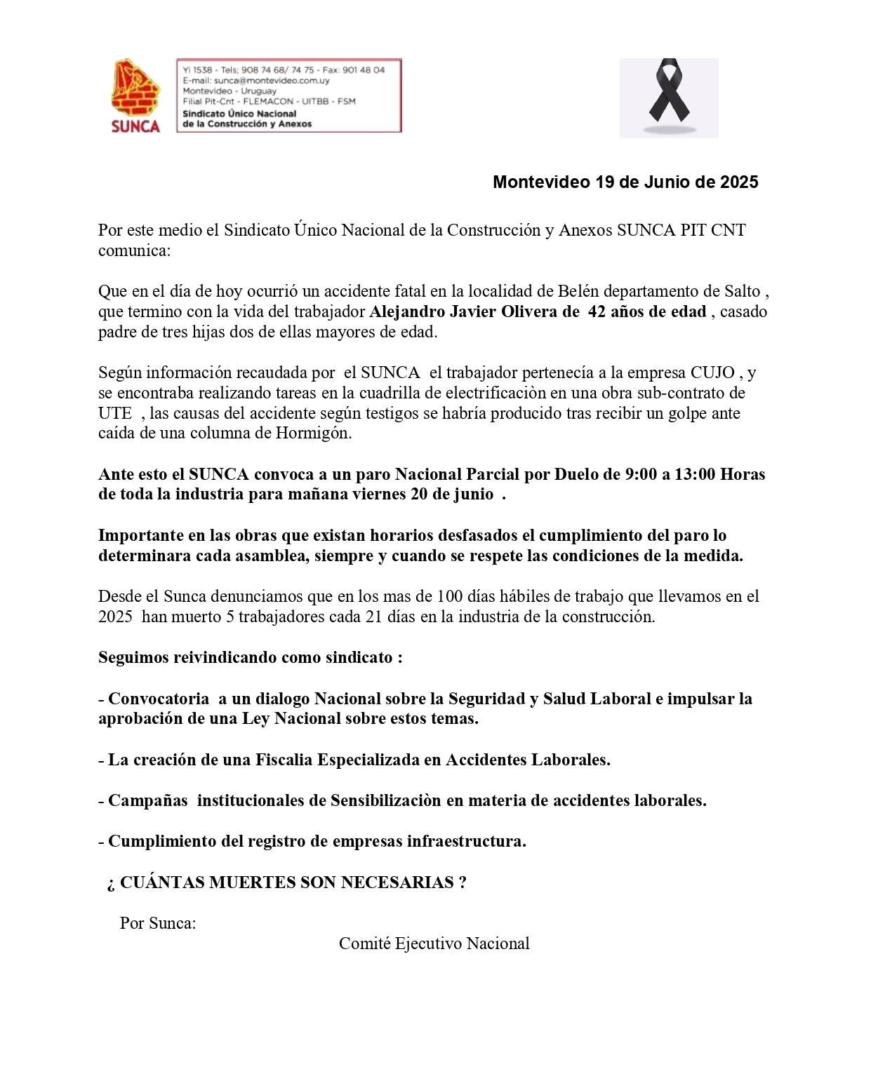 PARO NACIONAL PARCIAL