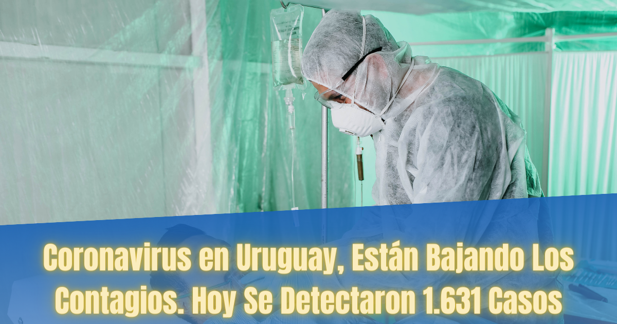 Coronavirus en Uruguay, Están Bajando Los Contagios. Hoy Se Detectaron 1.631 Casos