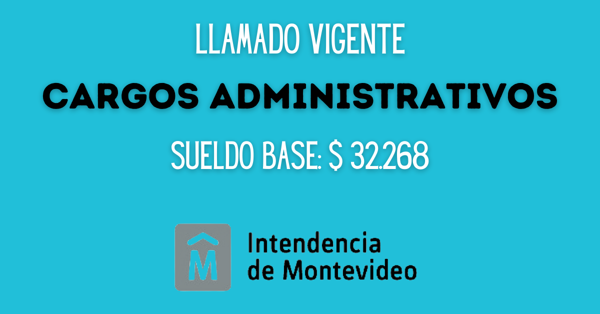 LLAMADO VIGENTE INTENDENCIA DE MONTEVIDEO