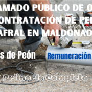 OSE – Llamado Público Para Contratación de Personal Zafral en Maldonado. 37 Puestos de Peón