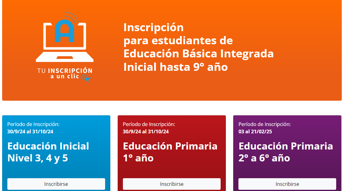 inscripciones para educacion publica