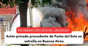 Avión privado procedente de Punta del Este se estrella en Buenos Aires