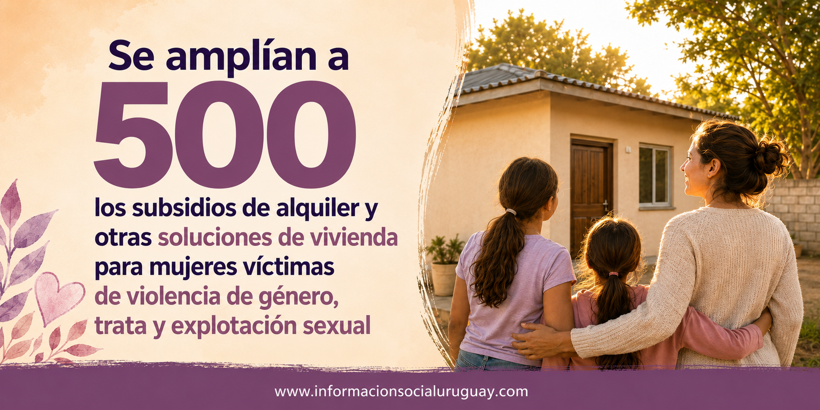 500 soluciones de vivienda para mujeres víctimas de violencia