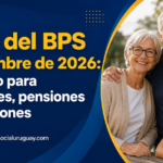 fechas de pago del BPS en setiembre de 2026
