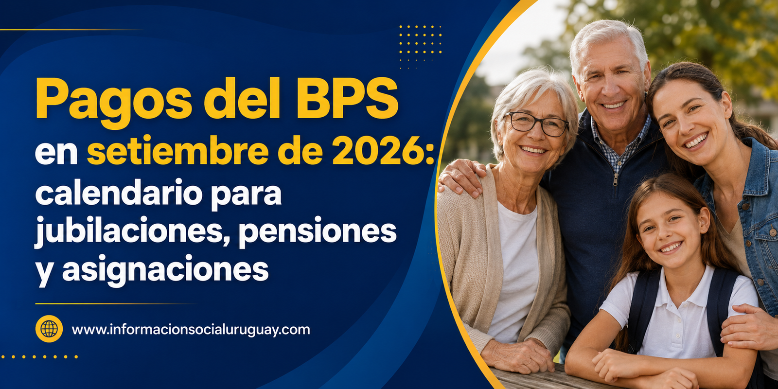 fechas de pago del BPS en setiembre de 2026